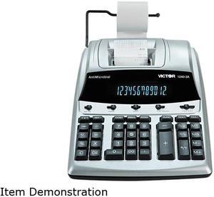 Victor 1240-3A AntiMicrobial Two-Color Printing Calculator, 12-Digit Fluorescent