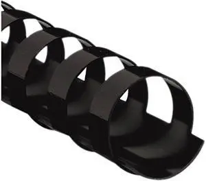 52323 Fellowes Plastic Comb Bindings, 1/2" Diameter, 90 Sheet Capacity, Black, 25 Combs/Pack