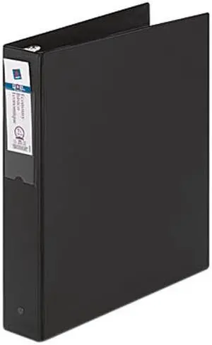 Avery 04401 Economy Round Ring Reference Binder, 1-1/2" Capacity, Black