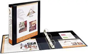 Avery 05400 Nonstick Heavy-Duty Round Ring View Binder, 1-1/2" Capacity, Black