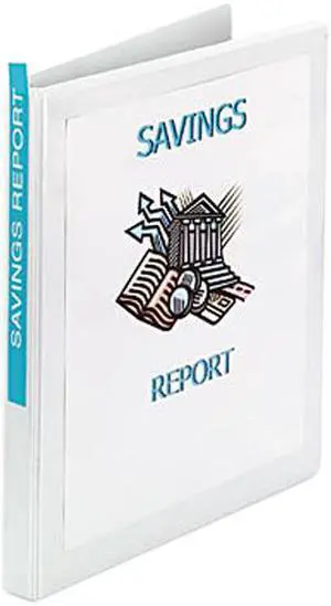 Avery 05706 Economy Vinyl Round Ring View Binder, 1/2" Capacity, White