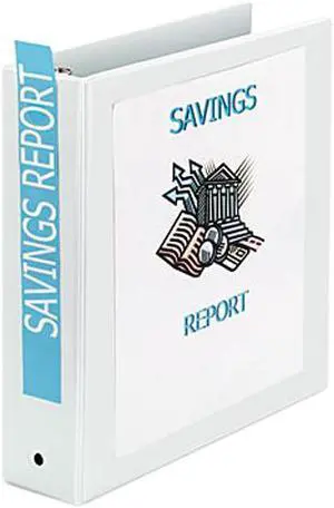 Avery 05731 Economy Vinyl Round Ring View Binder, 2" Capacity, White