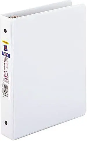 Avery 05806 Economy Vinyl Round Ring View Binder, 1" Capacity, White