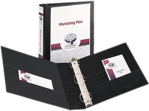 Avery 09400 Durable Slant Easy Insert Ring View Binders, 1-1/2" Capacity, Black