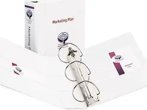 Avery 09801 Durable Slant Easy Insert Ring View Binder, 4" Capacity, White Avery 09801 Durable Slant Easy Insert Ring View Binder, 4" Capacity, White