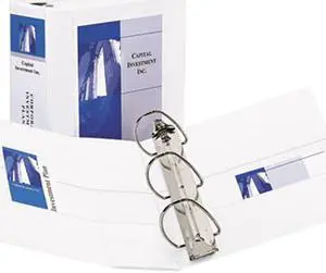 Avery 09901 Durable Slant Easy Insert Ring View Binder, 5" Capacity, White