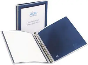 Avery 15766 Flexi-View Round-Ring Presentation View Binder, 1/2" Capacity, Navy Blue