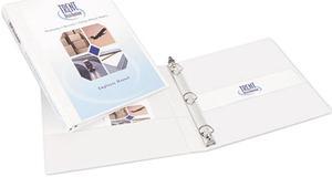 Avery 17002 Durable Vinyl EZ-Turn Ring View Binder, 11 x 8-1/2, 1/2" Capacity, White