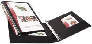 Avery 17011 Durable Vinyl EZ-Turn Ring View Binder, 11 x 8-1/2, 1" Capacity, Black
