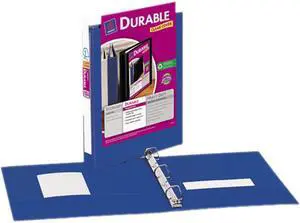 Avery 17014 Durable Vinyl EZ-Turn Ring View Binder, 11 x 8-1/2, 1" Capacity, Blue