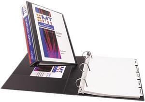 Avery 17021 Durable Vinyl EZ-Turn Ring View Binder, 11 x 8-1/2, 1-1/2" Capacity, Black