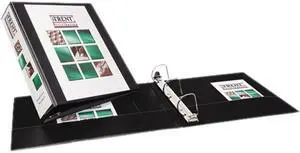 Avery 17031 Durable Vinyl EZ-Turn Ring View Binder, 11 x 8-1/2, 2" Capacity, Black
