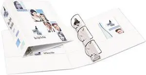 Avery 17042 Durable Vinyl EZ-Turn Ring View Binder, 11 x 8-1/2, 3" Capacity, White