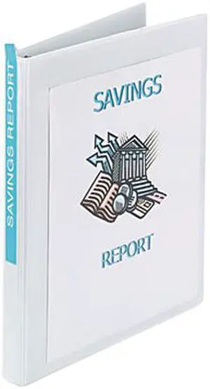 Avery 19551 Showcase Reference View Binder, 1/2" Capacity, White