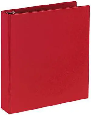Avery 27202 Durable EZ-Turn Ring Reference Binder, 11 x 8-1/2, 1-1/2" Capacity, Red