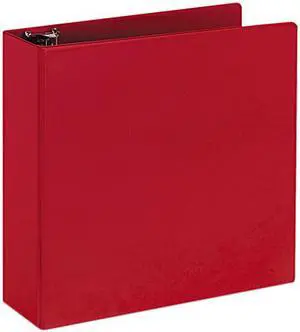Avery 27204 Durable EZ-Turn Ring Reference Binder, 11 x 8-1/2, 3" Capacity, Red