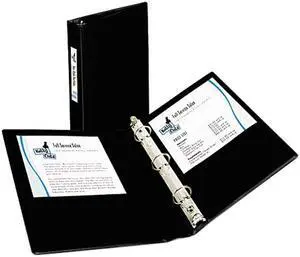 Avery 27257 Durable EZ-Turn Ring Reference Binder, 8-1/2 x 5-1/2, 1" Capacity, Black