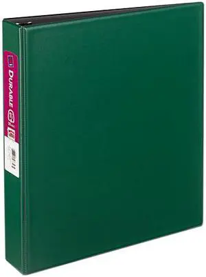 Avery 27353 Durable EZ-Turn Ring Reference Binder, 11 x 8-1/2, 1-1/2" Capacity, Green