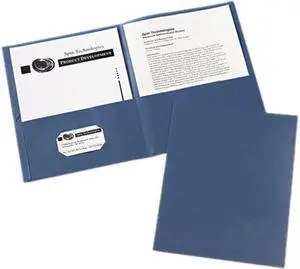 Avery Two-Pocket Folders, 25 Folders, Dark Blue (47985)