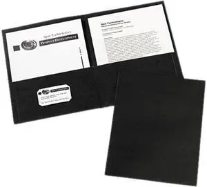 Avery Two-Pocket Folders, 25 Folders, Black (47988)
