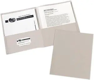 Avery Two-Pocket Folders, 25 Folders, Gray (47990)