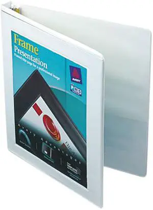 Avery 68052 Framed View Binder With Slant Rings, 1/2" Capacity, White