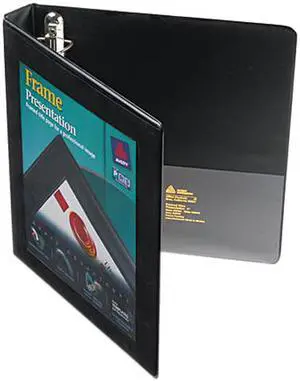 Avery 68054 Framed View Binder With One Touch Locking EZD Rings, 1" Capacity, Black