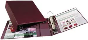 Avery 79363 Heavy-Duty Vinyl EZD Ring Reference Binder, 3" Capacity, Maroon