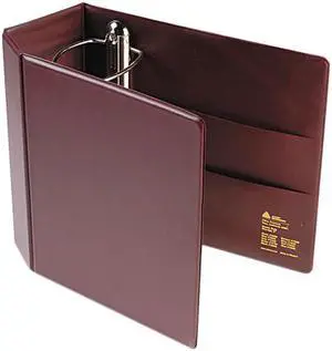 Avery 79366 Heavy-Duty Vinyl EZD Reference Binder With Finger Hole, 5" Cap, Maroon