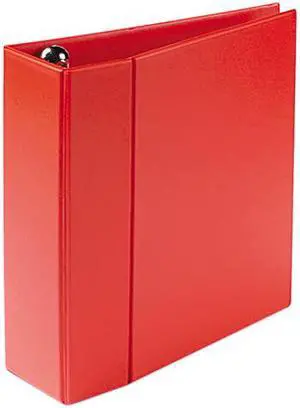 Avery 79584 Heavy-Duty Vinyl EZD Ring Reference Binder, 4" Capacity, Red
