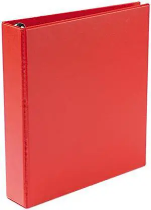 Avery 79585 Heavy-Duty Vinyl EZD Ring Reference Binder, 1-1/2" Capacity, Red
