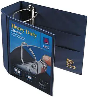 Avery 79806 Nonstick Heavy-Duty EZD Reference View Binder, 5" Capacity, Navy Blue Avery 79806 Nonstick Heavy-Duty EZD Reference View Binder, 5" Capacity, Navy Blue