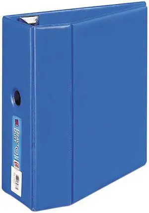 Avery 79886 Heavy-Duty Vinyl EZD Reference Binder With Finger Hole, 5" Capacity, Blue Avery 79886 Heavy-Duty Vinyl EZD Reference Binder With Finger Hole, 5" Capacity, Blue