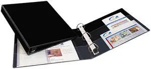 Avery 79989 Heavy-Duty Vinyl EZD Ring Reference Binder, 1" Capacity, Black