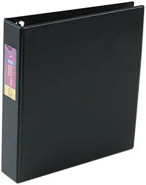 Avery 79991 Heavy-Duty Vinyl EZD Ring Reference Binder, Label Holder, 1-1/2" Cap, Black