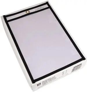 C-line 46069 Shop Ticket Holders, 6 x 9, Clear Front & Back w/Black Stitching, 25/Box