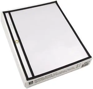 C-line 49911 Shop Ticket Holders, Letter, Clear Front & Back w/Black Stitching, 25/Box