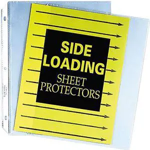 C-line 62313 Side-Loading Sheet Protectors, Sealed On Three Sides, Letter, 50/Box
