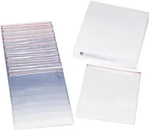 C-line 82912 Industrial Vinyl Zip Shop Ticket Holders, 9 x 12, Clear, 15/Box