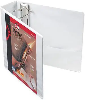 Cardinal 10330 Recycled ClearVue EasyOpen Vinyl D-Ring Presentation Binder, 3" Capacity, White