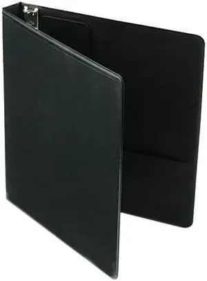 Cardinal 17201 Vinyl ClearVue XtraValue Slant D-Ring Presentation Binder, 1" Capacity, Black
