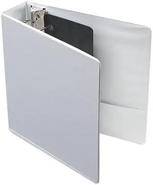 Cardinal 17500 Vinyl ClearVue XtraValue Slant D-Ring Presentation Binder, 2" Capacity, White