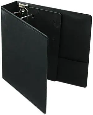 Cardinal 17501 Vinyl ClearVue XtraValue Slant D-Ring Presentation Binder, 2" Capacity, Black