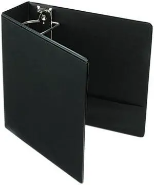 Cardinal 17601 Vinyl ClearVue XtraValue Slant D-Ring Presentation Binder, 3" Capacity, Black