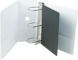 Cardinal 17950 Vinyl ClearVue XtraValue Slant D-Ring Presentation Binder, 5" Capacity, White