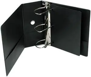 Cardinal 17951 Vinyl ClearVue XtraValue Slant-D Ring Presentation Binder, 5" Capacity, Black