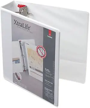 Cardinal 26300 ClearVue XtraLife Slant-D Presentation Binder, 1" Capacity, White