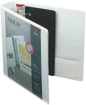 Cardinal 26320 ClearVue XtraLife Slant-D Presentation Binder, 2" Capacity, White