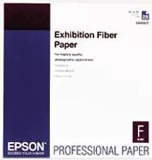Epson Exhibition Fiber Paper, Micro Porous Smooth Gloss, 13 x 19, White, 25 Sheets