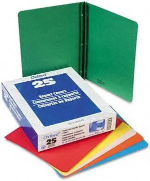 Oxford 52513 Paper Report Cover, Tang Clip, Letter, 1/2" Capacity, Assorted Colors, 25/Box